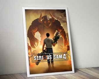 Serious Sam 4 Poster | Gaming Poster | Serious Sam Prints | Video Game Posters | Large Poster Prints | Wall Decor Posters | Gaming Gifts