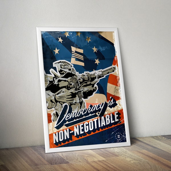 Fallout Poster | Fallout: Brotherhood of Steel Inspired Propaganda Graphic Poster | Video Game Posters | Gaming Posters | Wall Decor Posters
