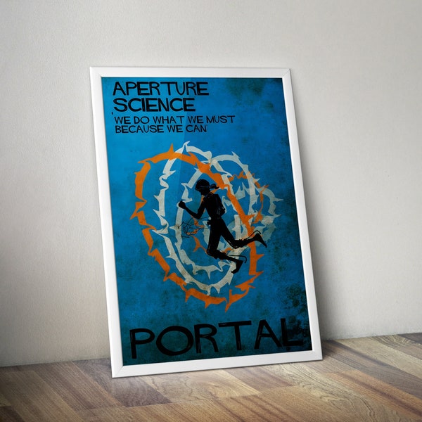 Portal Poster | Portal Prints | Aperture Science | Portal Chell Poster | Video Game Posters | Gaming Poster | Wall Decor Posters | Wall Arts