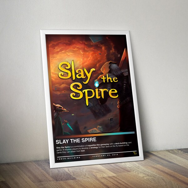 Slay the Spire Poster | Slay the Spire Print | Gaming Posters | 4 Colors | Gaming Decor | Video Game Poster | Gaming Gift | Video Game Print