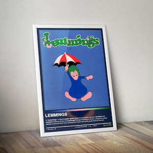 Lemmings Old Classic Retro Game Poster – My Hot Posters
