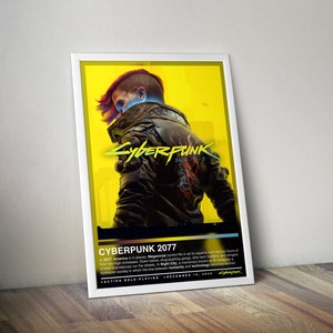 Cyberpunk 2077 Poster Print | Cyberpunk Cover | Gaming Poster | 4 Colors | Gaming Decor | Video Game Poster | Gaming Gift | Video Game Print