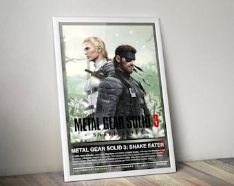 Metal Gear Solid 3 Snake Eater Poster | Gaming Poster | 4 Colors | Gaming Decors | Video Game Posters | Gaming Gifts | Video Game Prints
