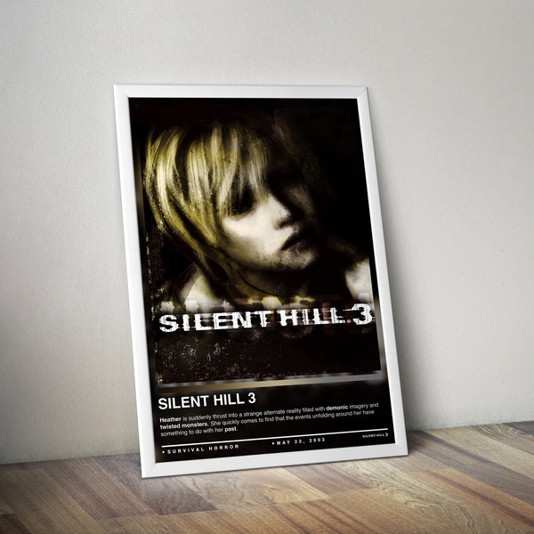 Silent Hill 3 Poster Print | Gaming Cover | Gaming Poster | 4 Colors | Gaming Decor | Video Game Poster | Gaming Gift | Video Game Print