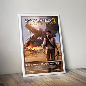 Uncharted 3 Drake's Deception PS3 Ps4 Promo Poster / Ad Art Print  Advertisement