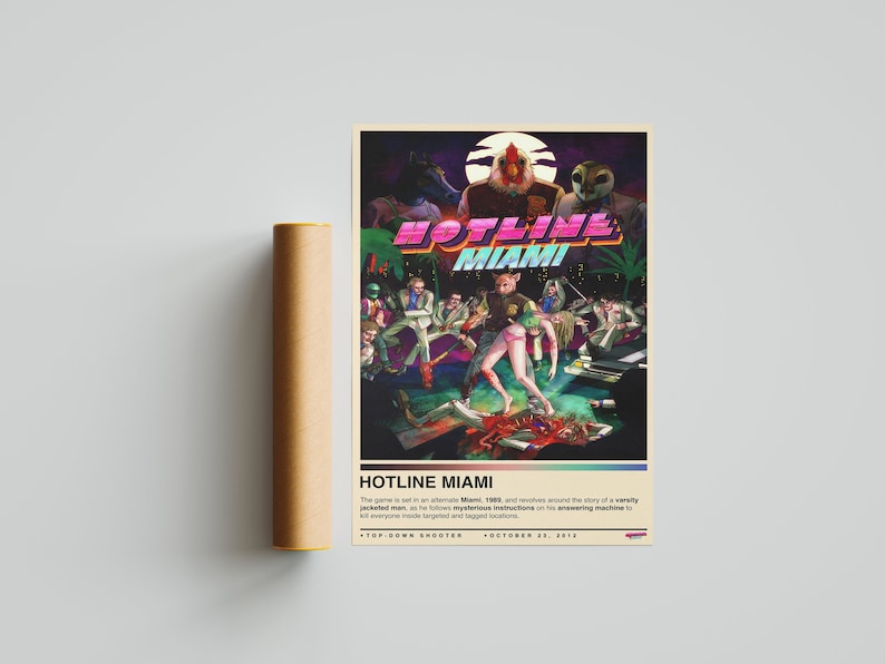 Hotline Miami Poster Print Hotline Miami Cover Gaming - Etsy