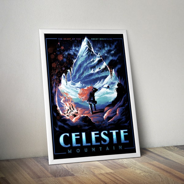 Celeste Poster | Gaming Poster | Celeste Prints | Video Game Poster | Madeline Poster | Large Poster Print | Wall Deocr Poster | Gaming Gift