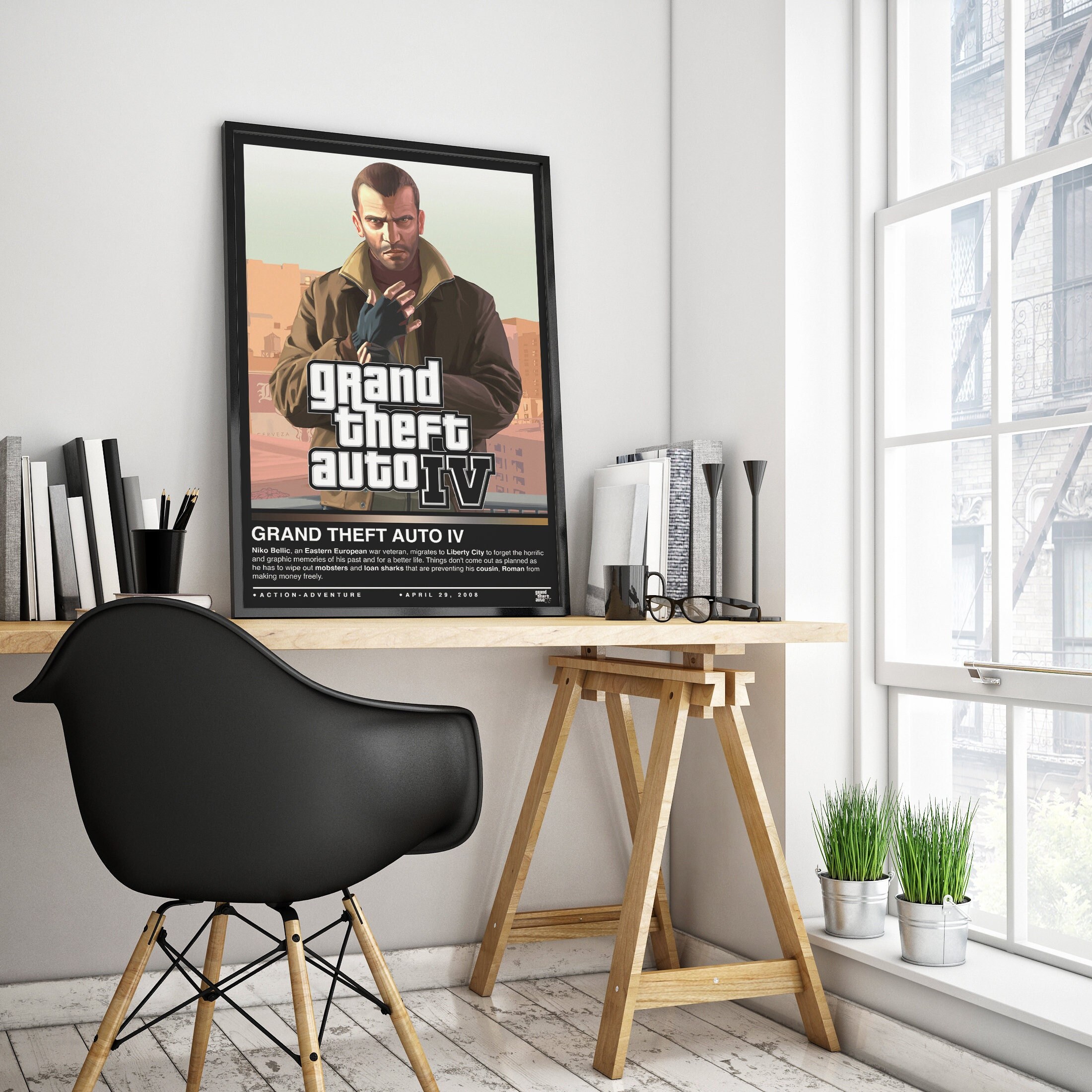 Grand Theft Auto 4 Poster GTA 4 Poster Video Game Poster 