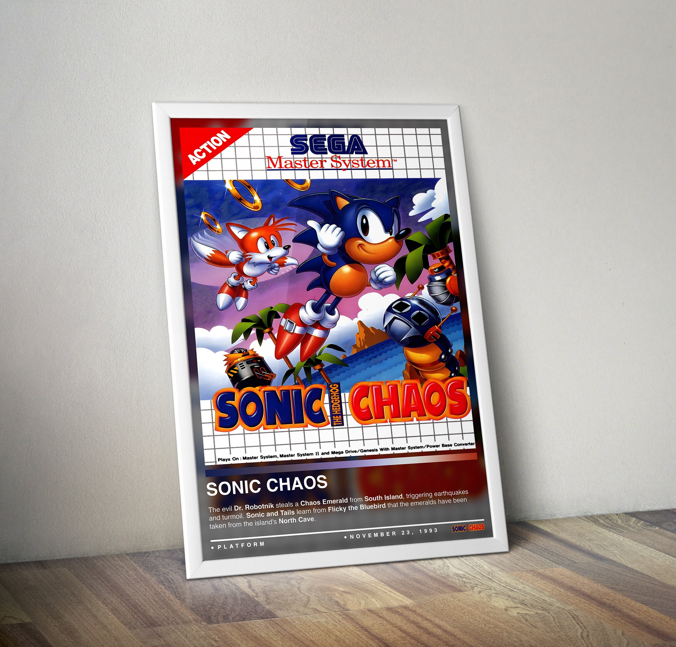 Sonic Chaos Poster Print Sonic Cover Gaming Posters 4 