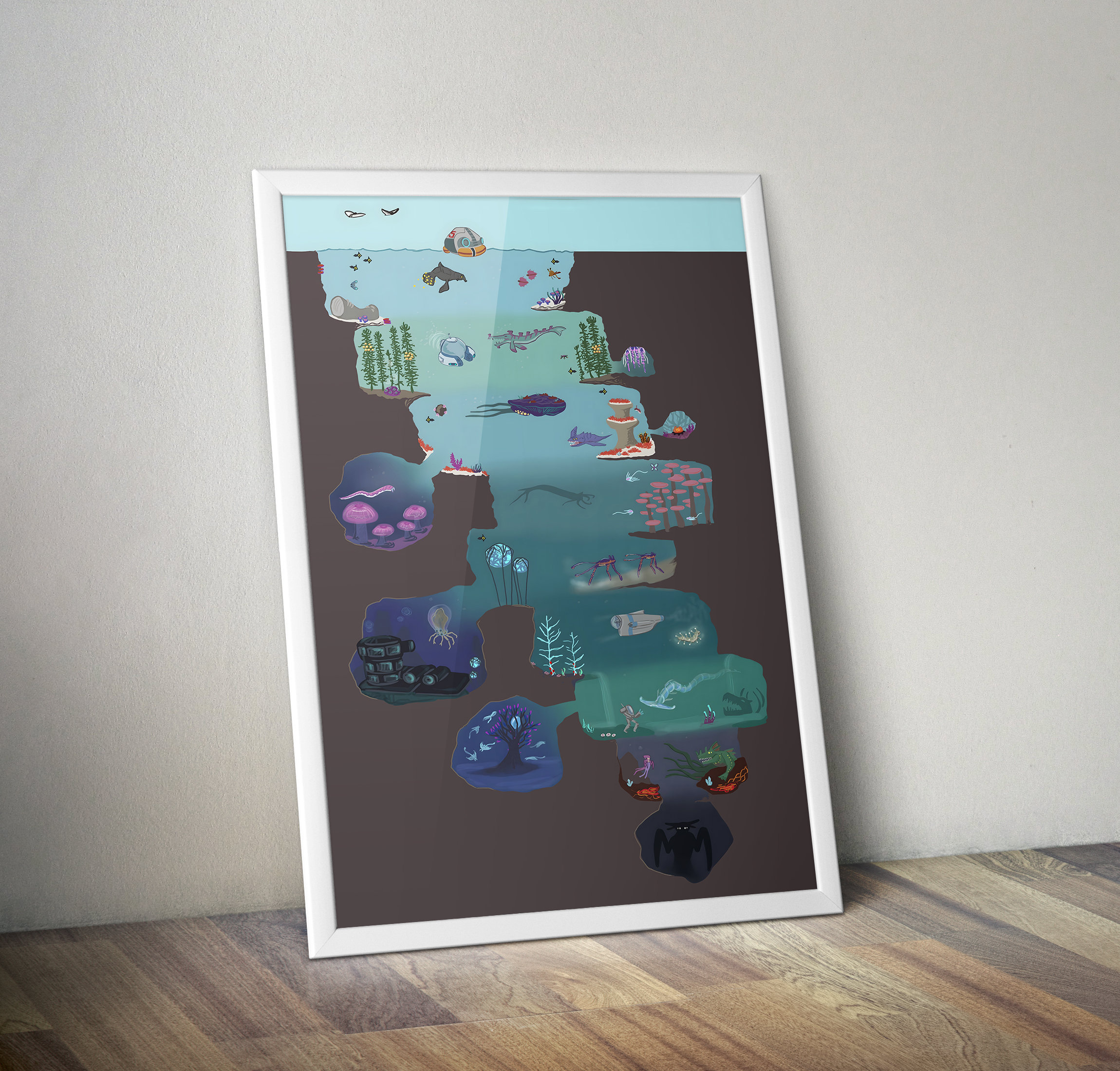 Subnautica Poster Subnautica Prints Gaming Poster Gaming Etsy