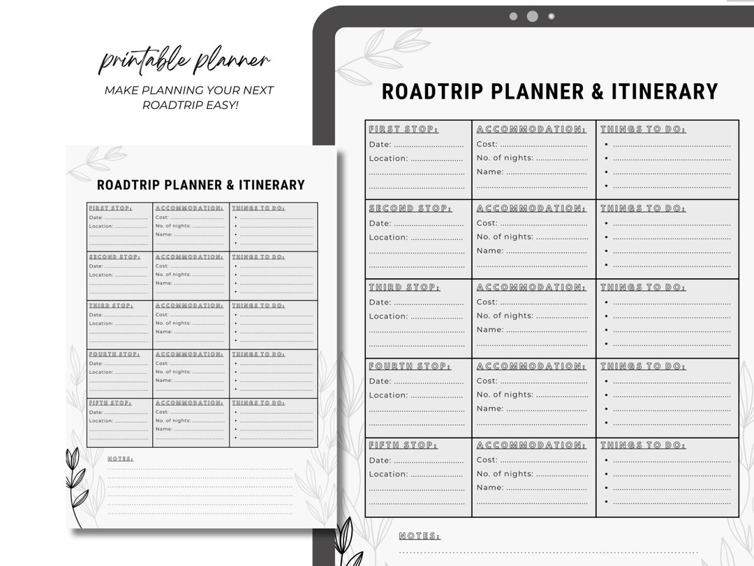 road-trip-planner-and-itinerary-table-etsy