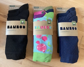 Herrensocken aus 100 % Bambus – 3 Paar Packungen