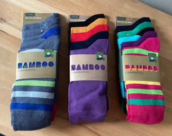 Men's 100% Bamboo Socks - 5 Pair Packs