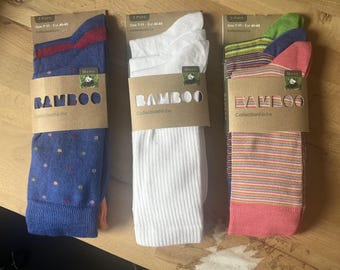 Men&#39;s 100% Bamboo Socks - 3 Pair Packs
