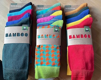 Men's 100% Bamboo Socks - 5 Pair Packs