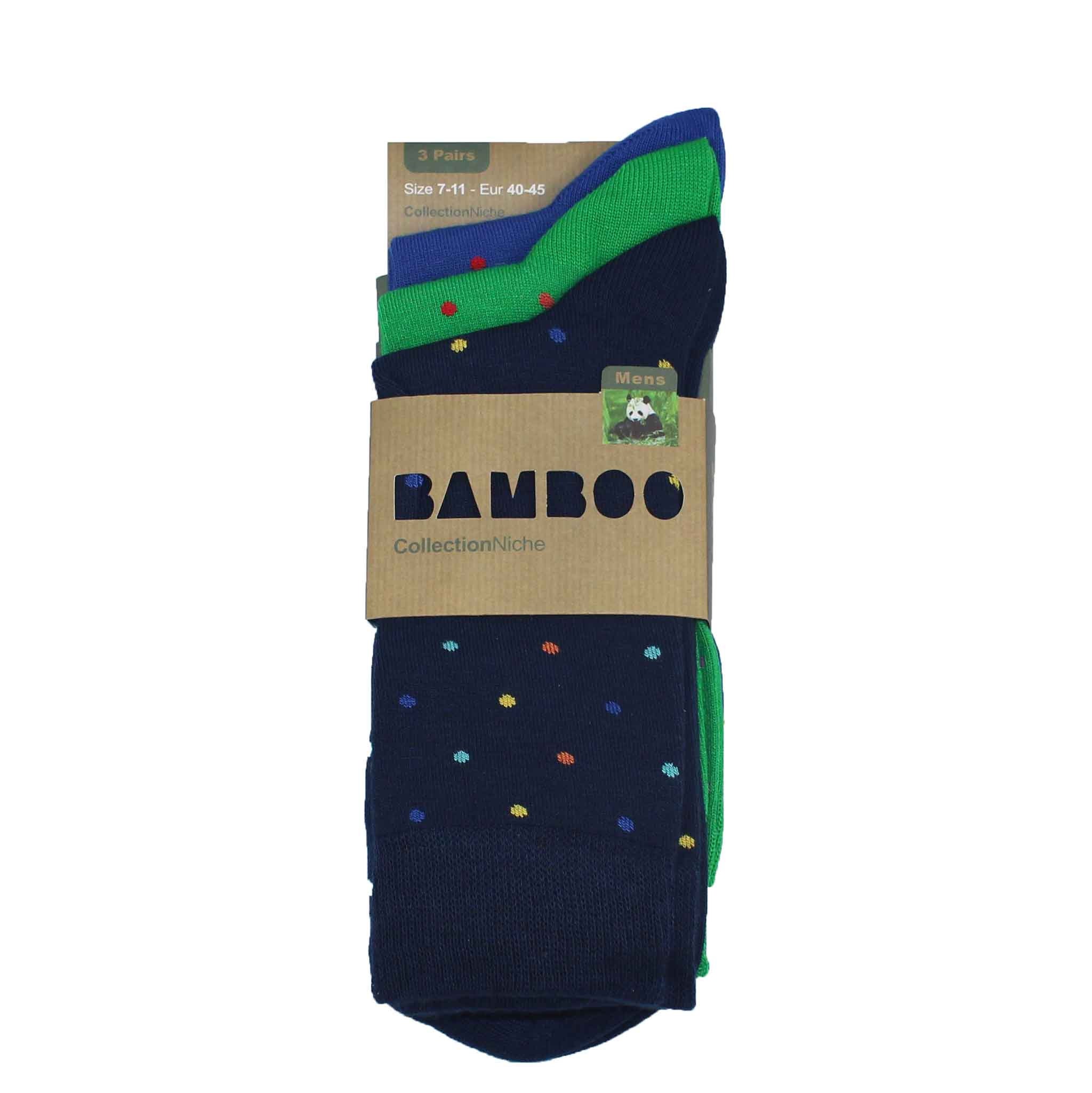 Multi Spot Sock Box - 3 Pairs Bamboo Socks