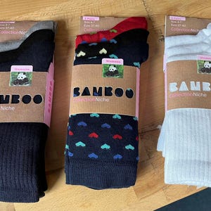 Women&#39;s 100% Bamboo Socks - 3 Pair Packs