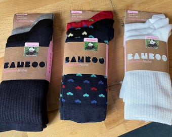 Women&#39;s 100% Bamboo Socks - 3 Pair Packs