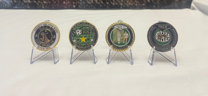 LOT OF 4 Graphic Referee Challenge Coins Toss Sports Soccer, Football ...