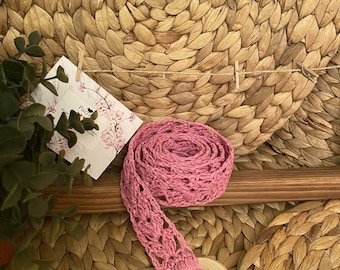 Handmade Bohem Raffia Summer Belt Pink