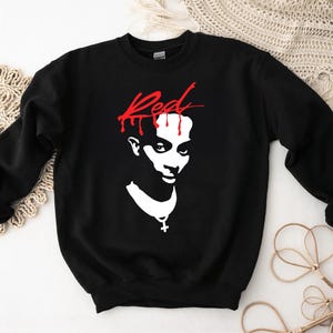 Sudadera roja, sudadera de cuello redondo de Playboi Carti, sudadera vintage de Playboi Carti, sudadera de concierto de Playboi Carti, camisa de Playboi Carti
