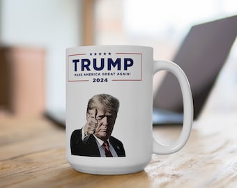 Trump MAGA Ceramic Mug (15oz) - Political Gift