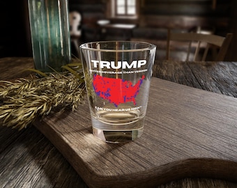 Trump Republican Map Shot Glass: Political Barware Gift