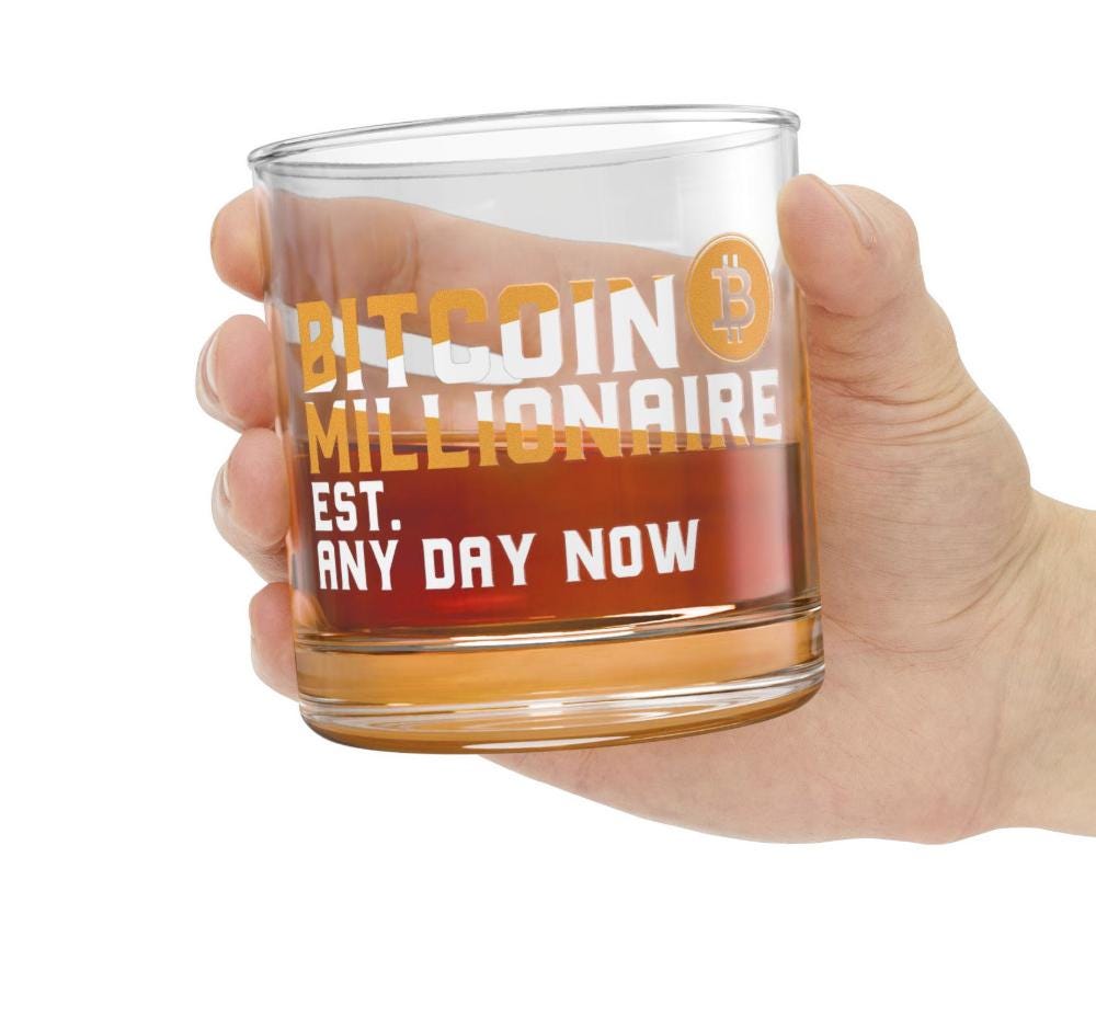 ビットコインウイスキーロックグラス、暗号通貨ファンへのギフト、ユニークなバーウェア - Etsy 日本
