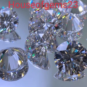 10mm Moissanite faceted For MakingRound Brilliant White D Color  Loose Moissanite | GRA Certified | Colorless Sparkly |For Jewelry making