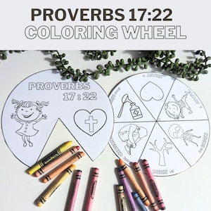 Proverbs 17:22 Joyful Heart is Good Medicine | Coloring Wheel ...