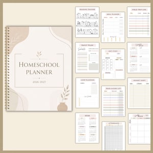 ULTIMATE Homeschool Planner 2026-27 | Neutral layout | Block + Loop Scheduling | Unit studies planning | Charlotte Mason | Digital download