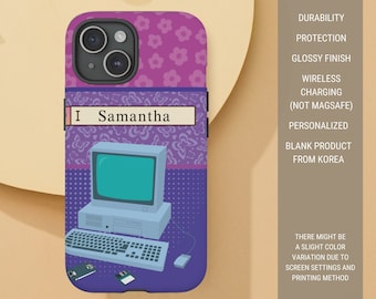 Spersonalizowane etui na iPhone'a z motywem cyberpunku Y2K, ochronne etui Art Collage