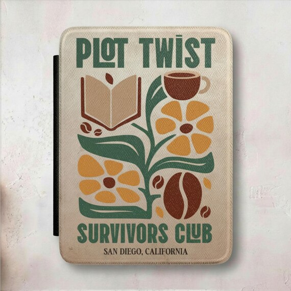Custom Boho Kindle Case With Strap, Funny Book Club Gift, Kindle Paperwhite/Colorsoft Signature 7 Inch 12th Gen 2024 Case