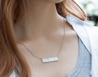 Personalized Name Necklace, Name Pendant, Bridesmaid Gift, Birthday Jewelry for Girls and Women