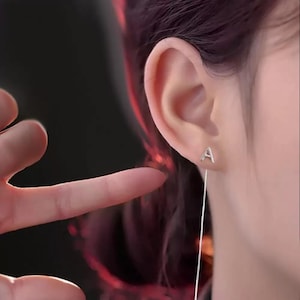 Pendiente de cadena con inicial personalizada, pendientes colgantes con letras del alfabeto de plata de ley para niñas