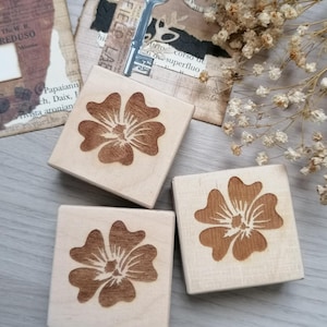 timbro legno/fiore di malva/vintage/Junk journal/scrapbook/journal/planner/card/wooden rubber stamp
