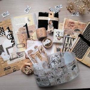 Stationery box/craft/paper/rubber stamp/craft supplies/scrapbook/vintage/ephemera/stickers/junk journal/stationery box/