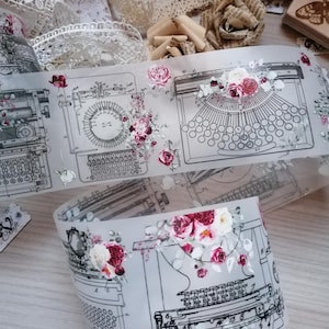 Pet tape Retrò Keyboards/Sindhurascrafts/7cmx100cm/Adesivi/Journal/Craft/
