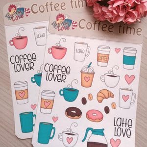 Stickers country caffè/pastello/planner/diario/agenda/journal/bujo/bullet journal