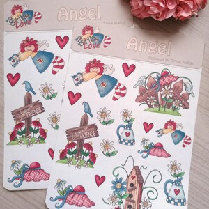 Stickers country angel/primavera/planner/diario/agenda/journal/bujo/bullet journal
