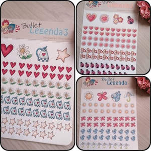 Stickers country bullet legenda/habit tracker/elenchi/planner/diario/agenda/journal/bujo/bullet journal