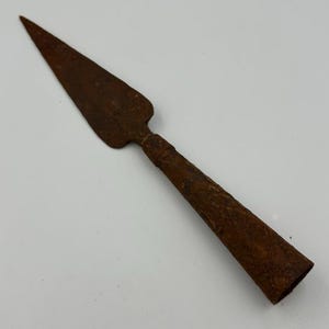 Ancient Authentic Medieval Iron Spearhead - Circa 12th Century