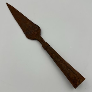 Ancient Authentic Medieval Iron Spearhead - Circa 12th Century