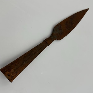 Ancient Authentic Medieval Iron Spearhead - Circa 12th Century
