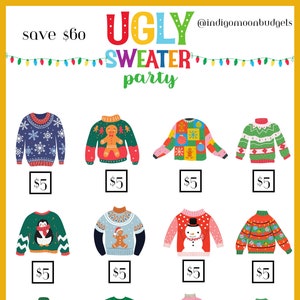 Ugly Sweater Party! Color and Save Savings Challenge