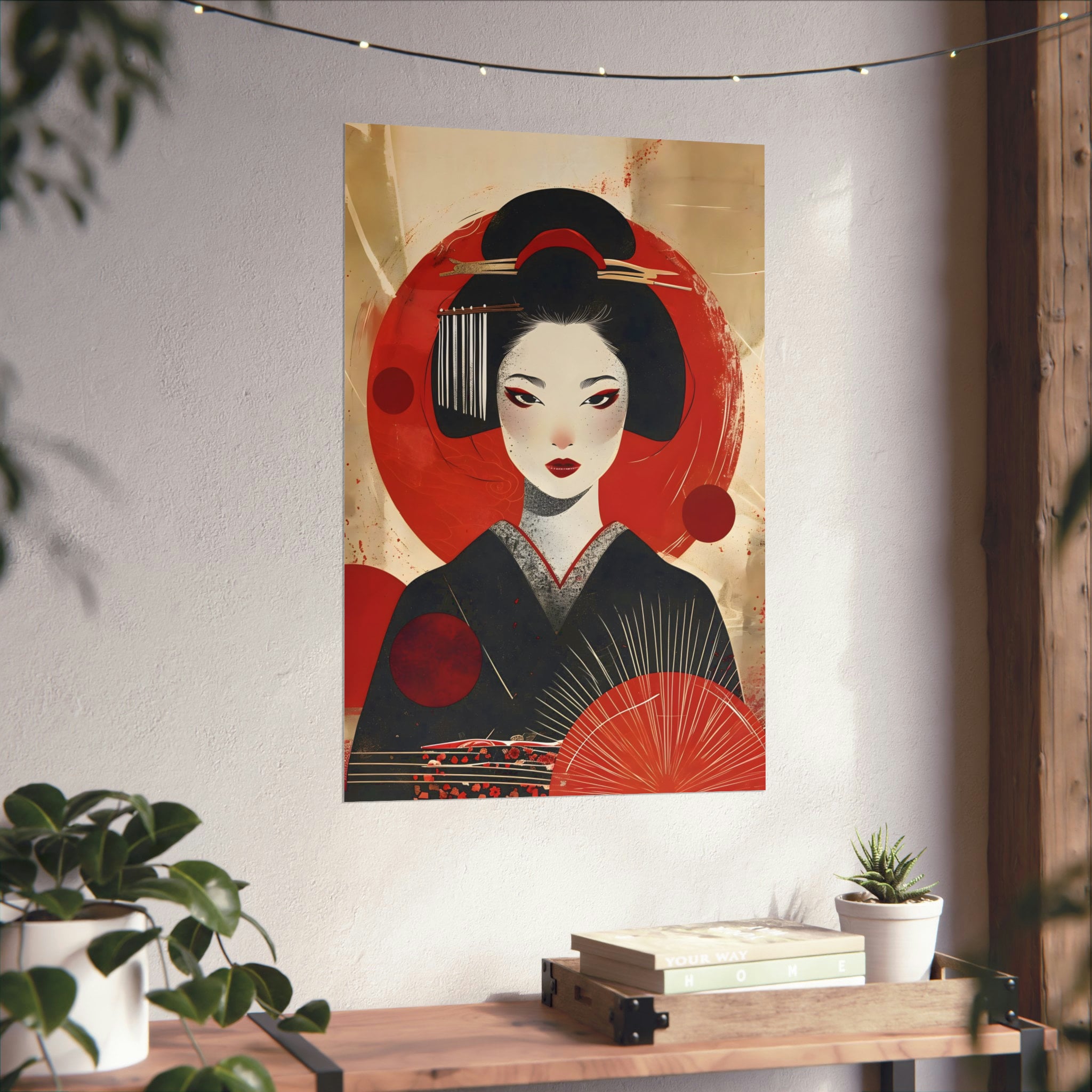 Geisha Poster 2, Japandi Wall Art Elegant Woman Decoration Japanese ...