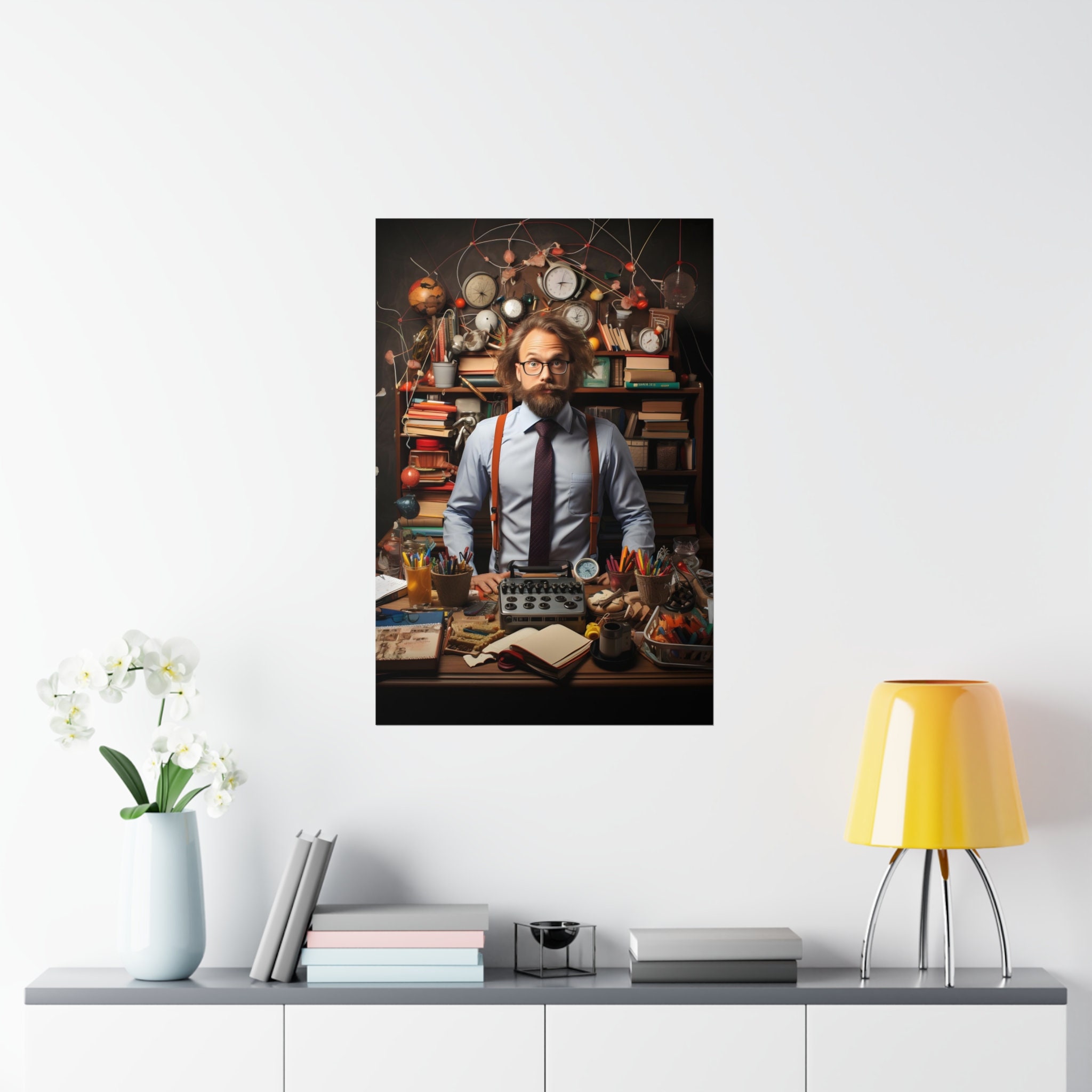 Back to School Poster Funny Teacher 1, Gift for Favourite Tutor First ...