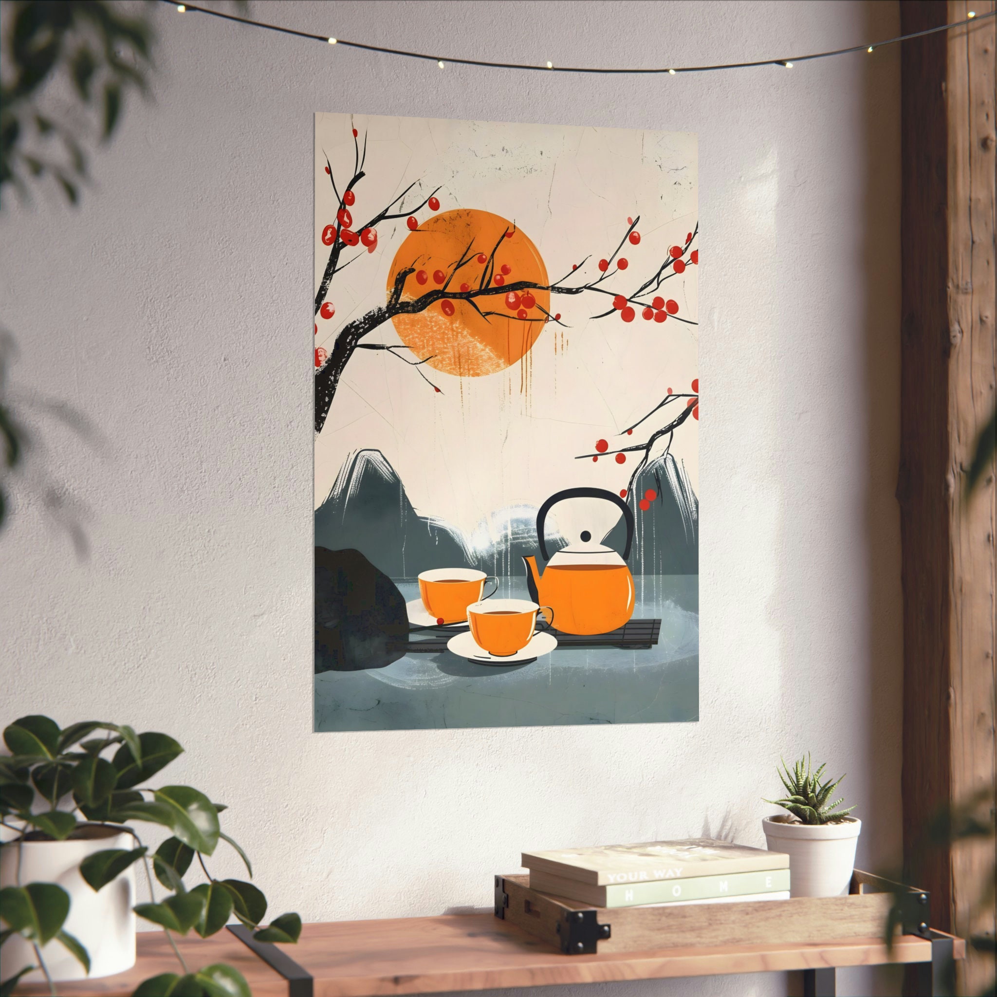 Japanese Tea Ceremony Poster 1, Japandi Wall Art Japan Tea Set Decor ...