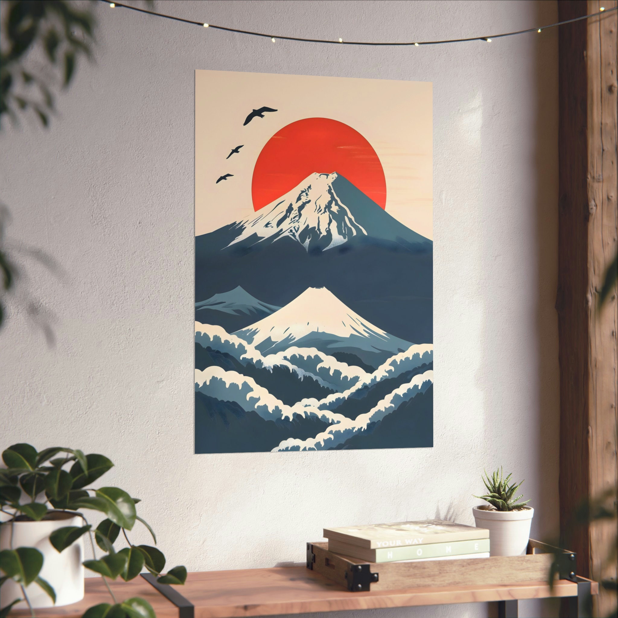 Mount Fuji Poster 1, Japandi Wall Art Japanese Print Mystical Mountain ...