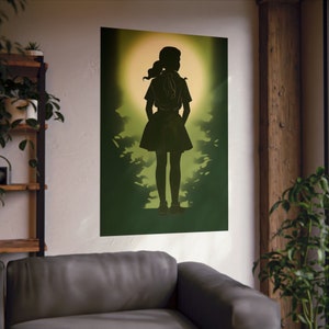 Minimalist Girl Scout Poster 3, lady thinker wall art teenage room decor wood camp decoration elegant skirt print whimsical gift for girls image 2